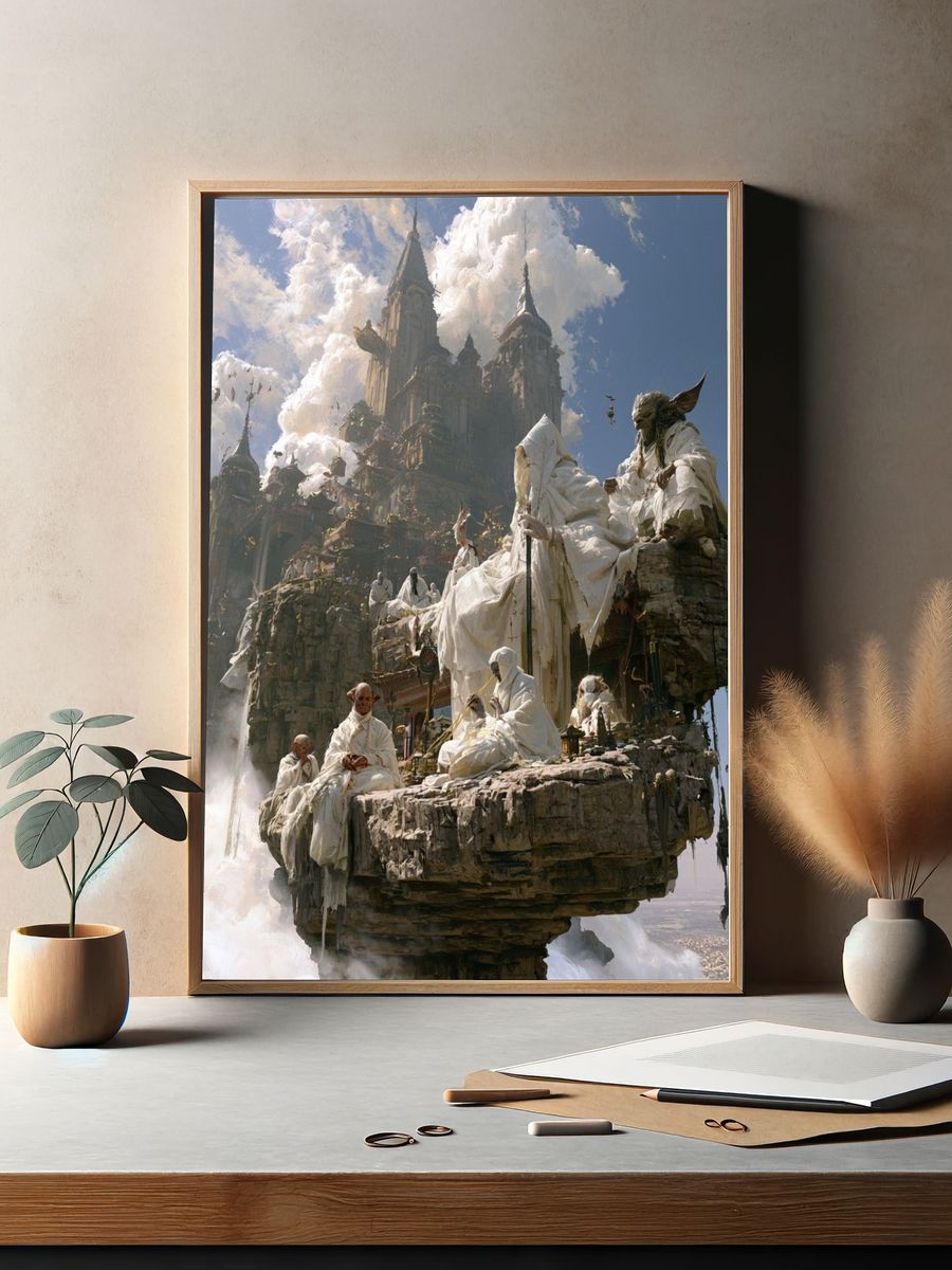 Floating Temple Citadel Poster. — room view 2