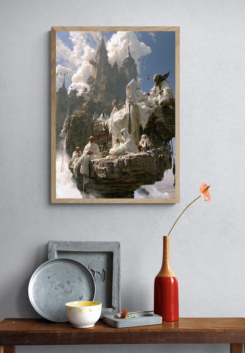 Floating Temple Citadel Poster. — room view 3