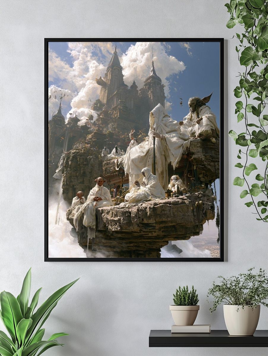 Floating Temple Citadel Poster. — room view 4