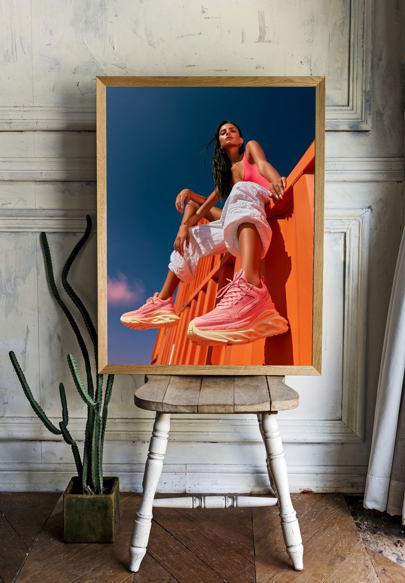 Neon Streetwear Portrait Poster. — room view 1