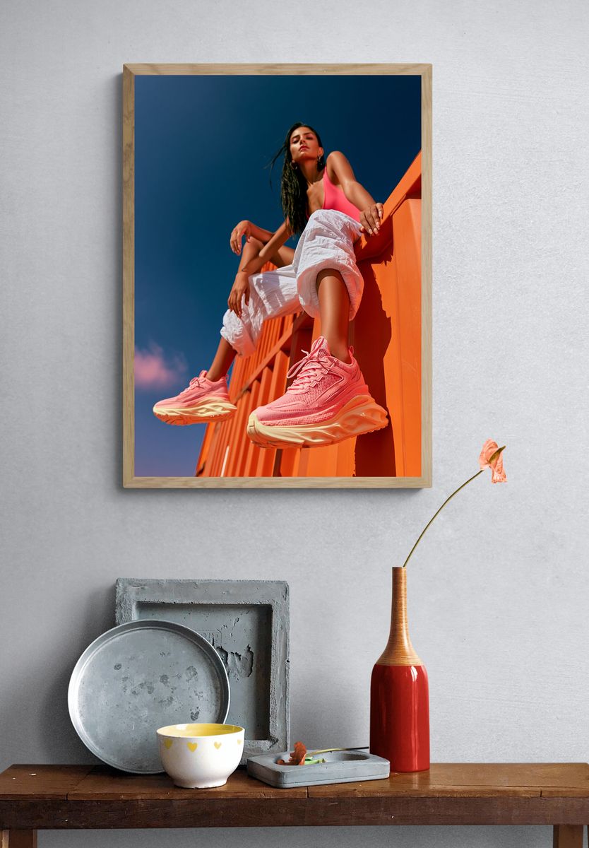 Neon Streetwear Portrait Poster. — room view 3