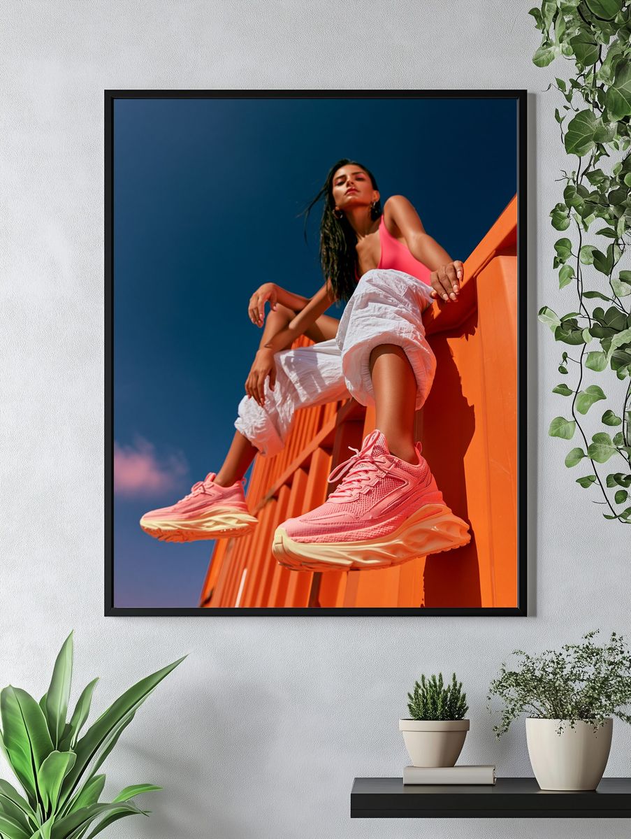 Neon Streetwear Portrait Poster. — room view 4