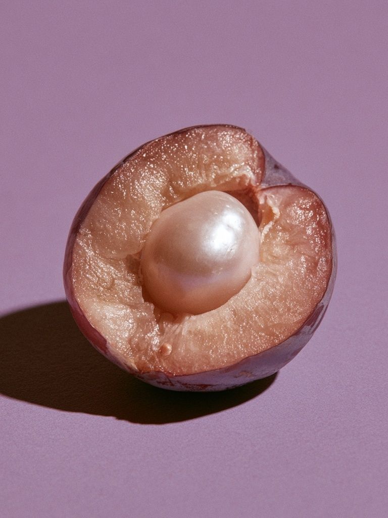 Pearl Plum Still Life Poster. poster — fine-art art