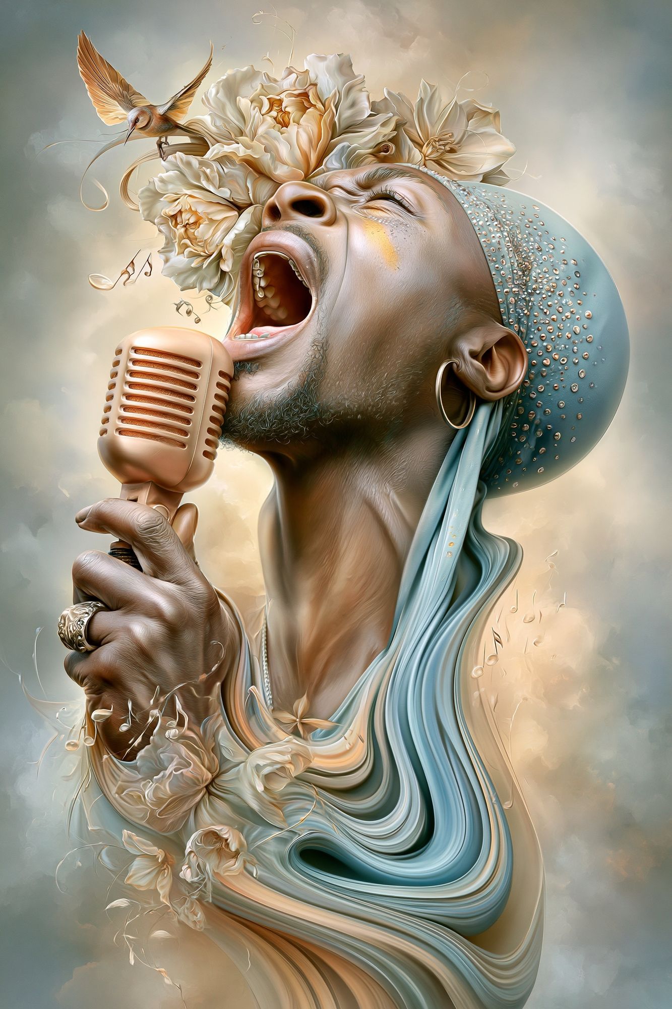 Singing Muse Surrealism Poster. poster — fine-art art