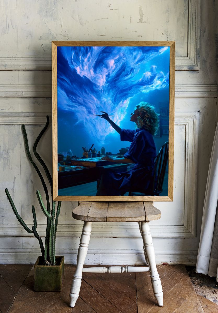 Dream Painter Surrealism Poster. room preview