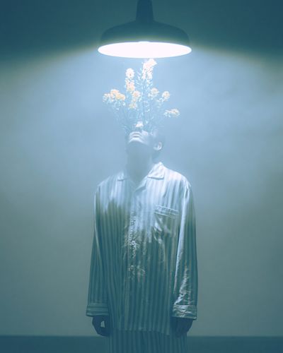 Surreal Floral Portrait Print.