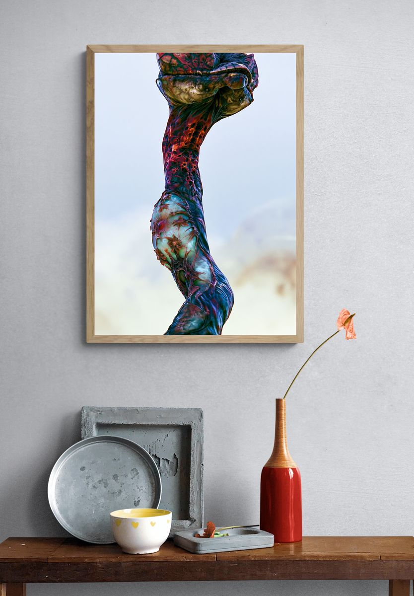 Surreal Organic Sculpture Print. — room view 3