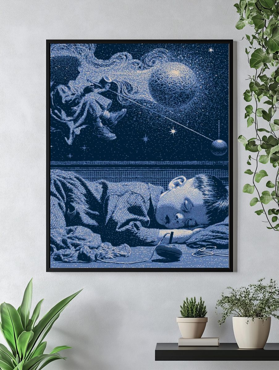 Dreaming Child in Space Poster. — room view 4