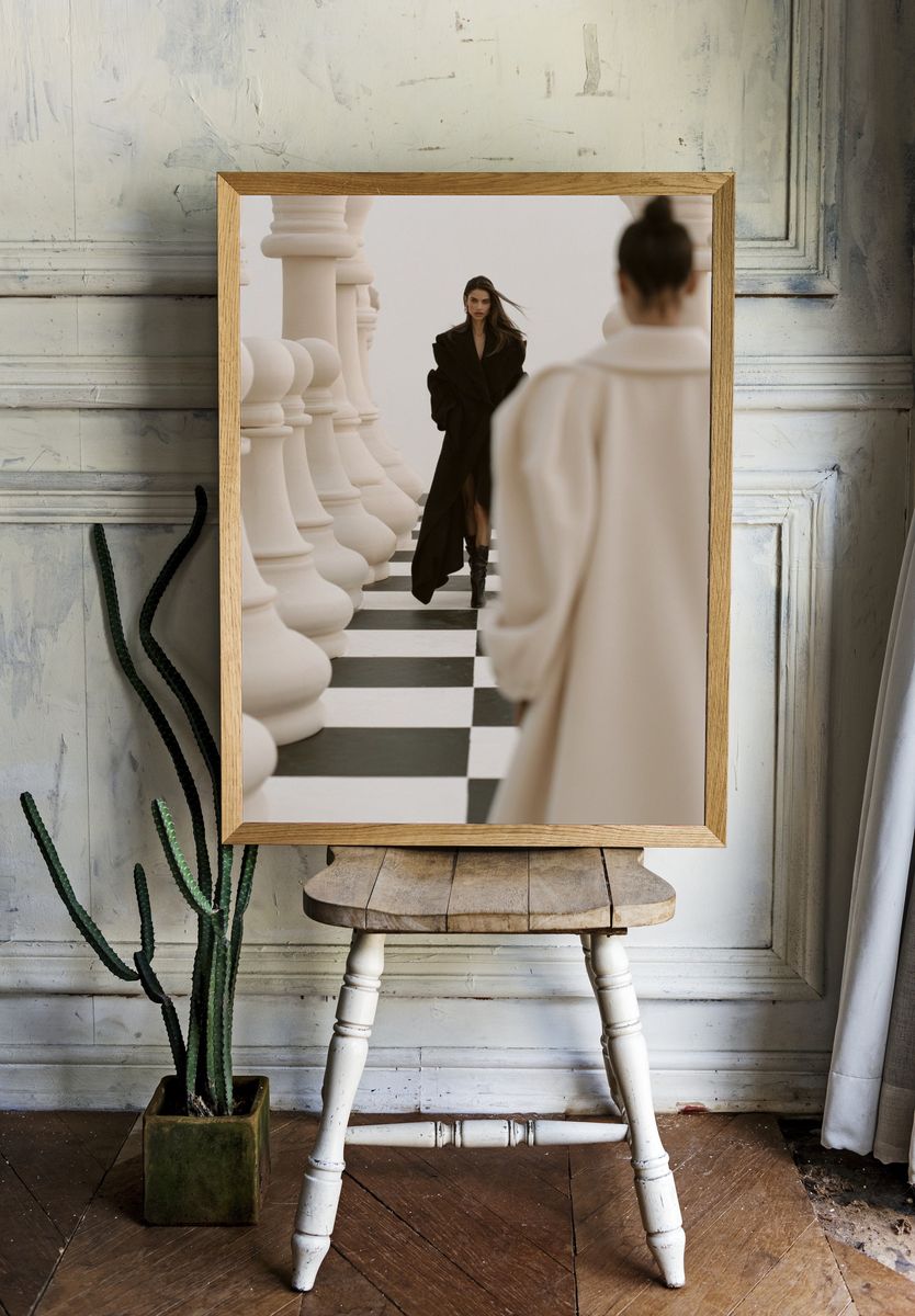 Chessboard Runway Fashion Photography Poster. room preview