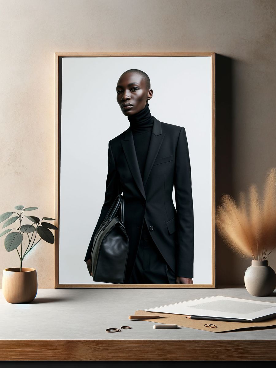 Minimalist Fashion Portrait Poster. — room view 2