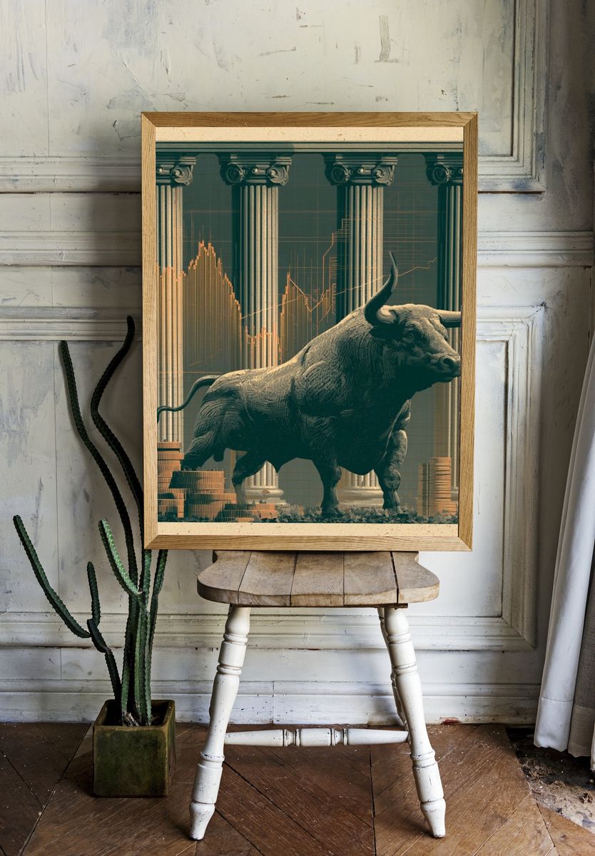 Bull Market Columns Poster. — room view 1