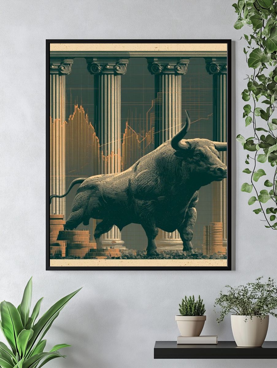 Bull Market Columns Poster. — room view 4