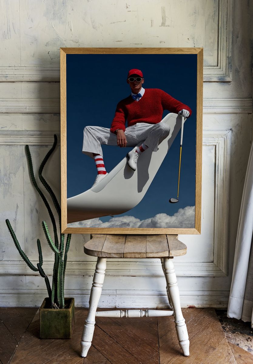 Stylish Golfer — Fashion Print. — room view 1