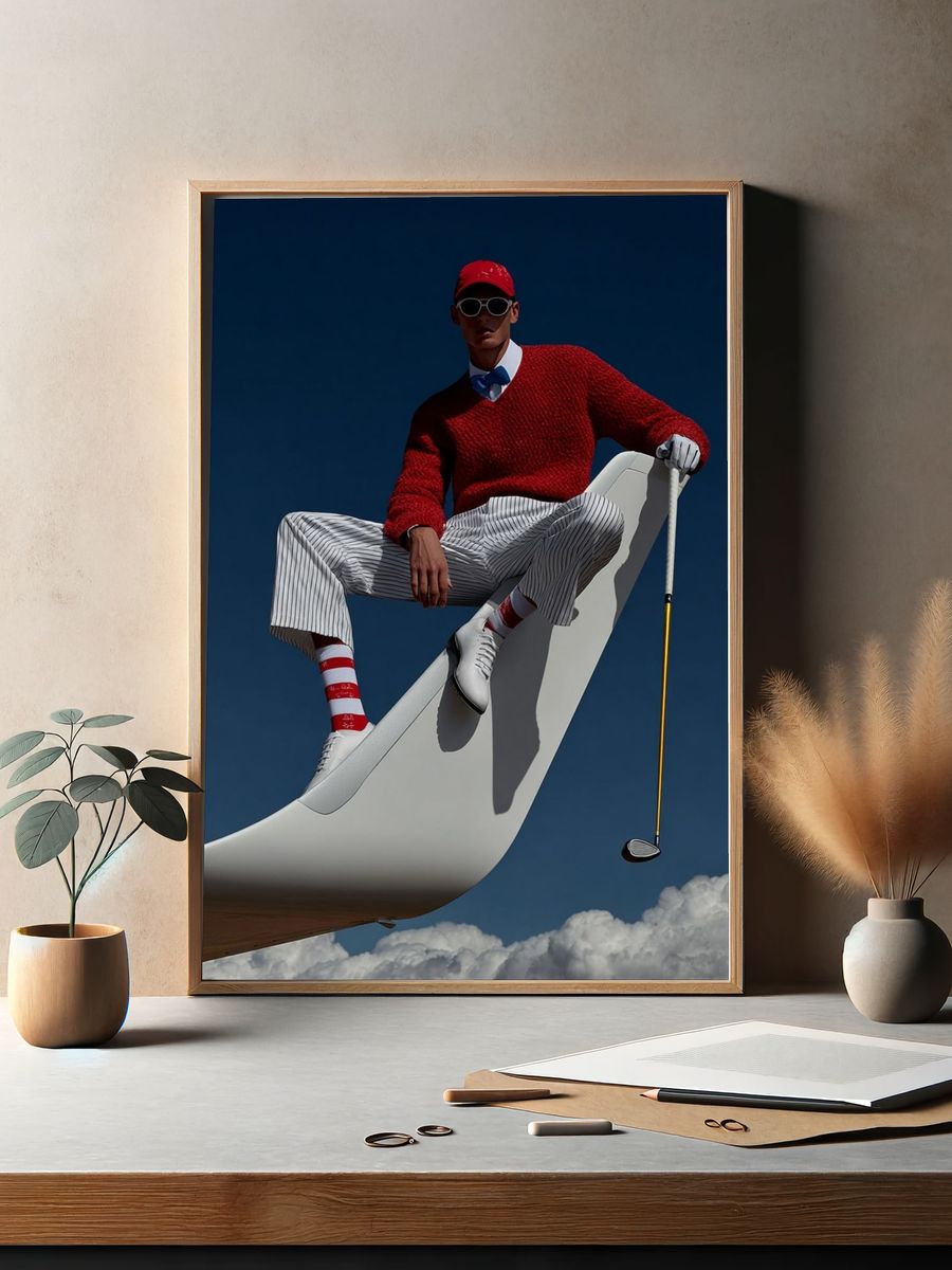 Stylish Golfer — Fashion Print. — room view 2
