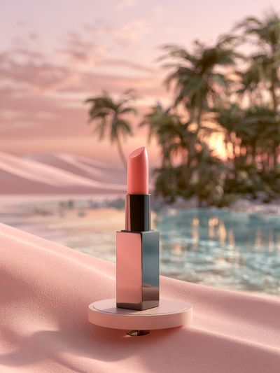 Pink Lipstick Sunset Poster. poster print