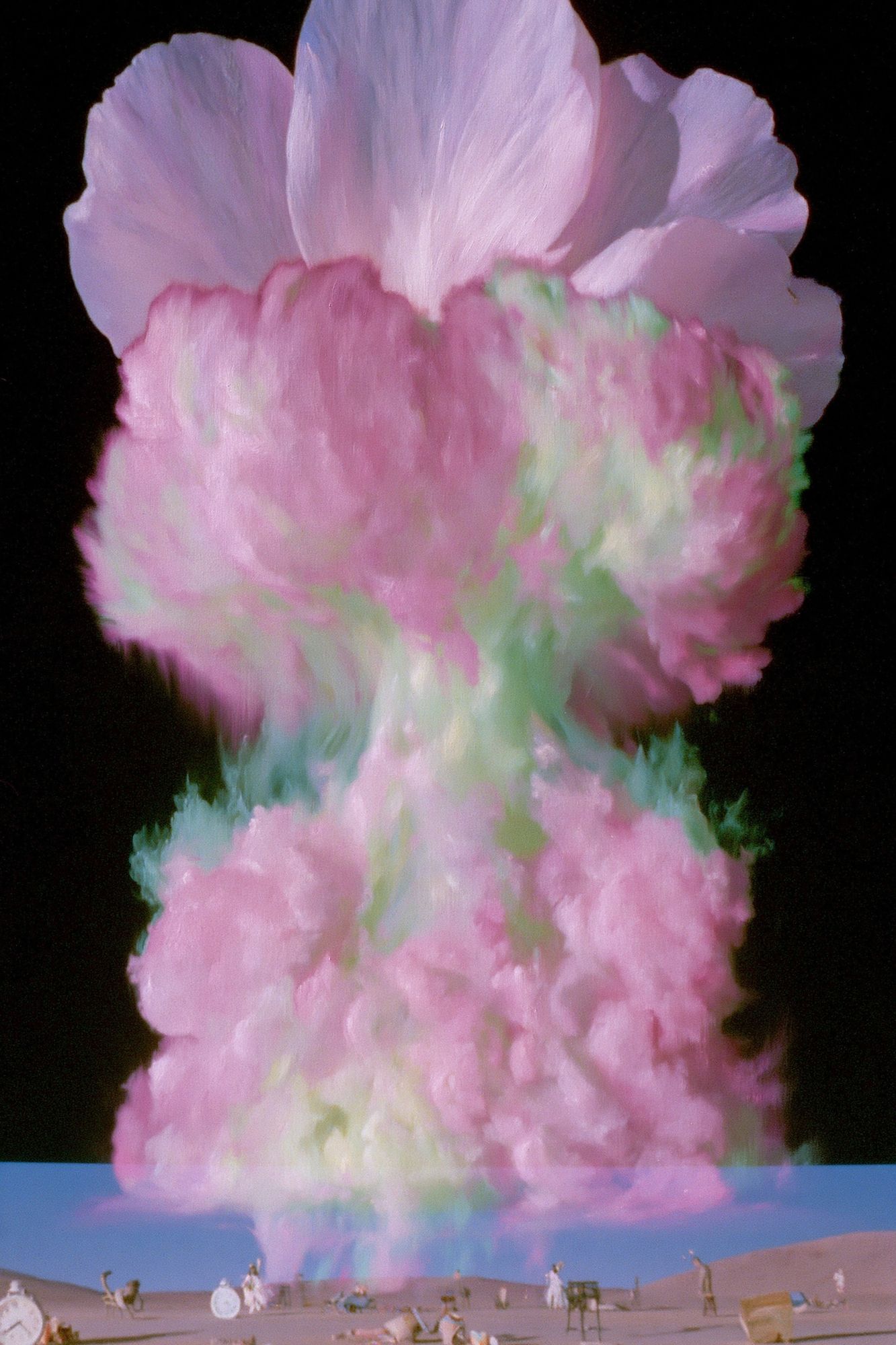 Surreal Bloom Desert Poster. poster detail