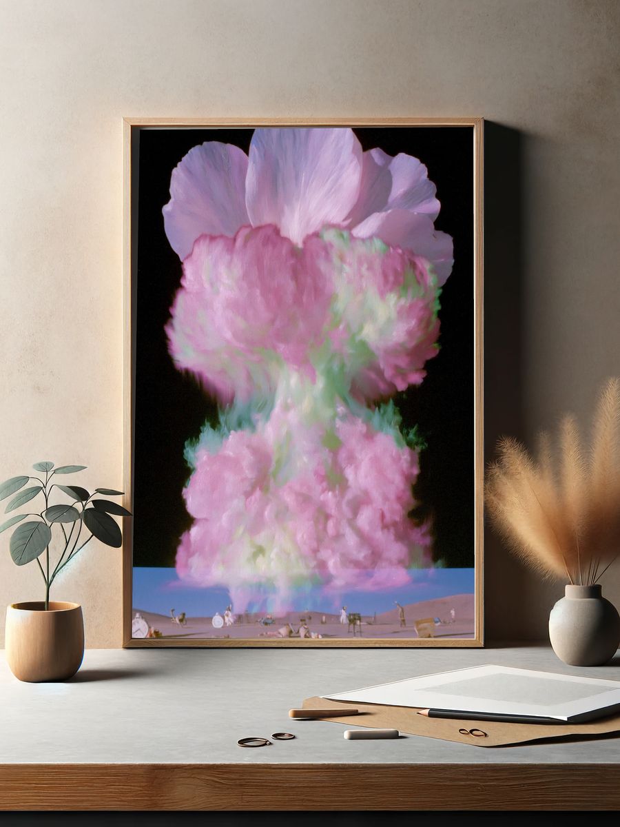 Surreal Bloom Desert Poster. — room view 2