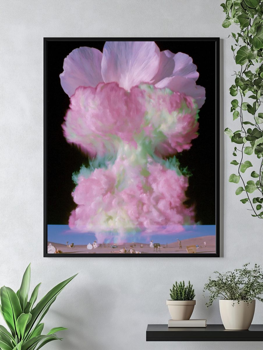 Surreal Bloom Desert Poster. — room view 4