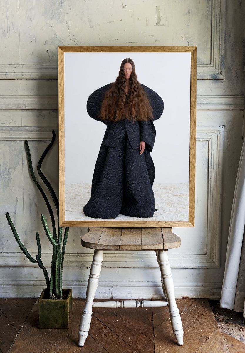Avant-Garde Fashion Portrait Print. room preview