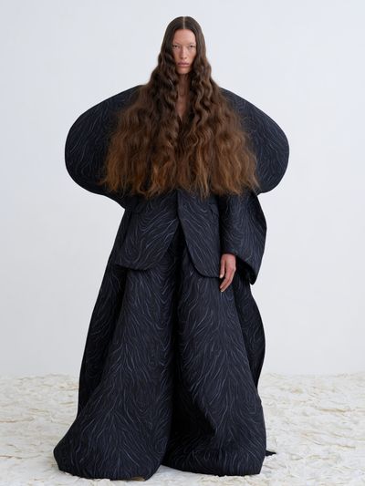 Avant-Garde Fashion Portrait Print. poster