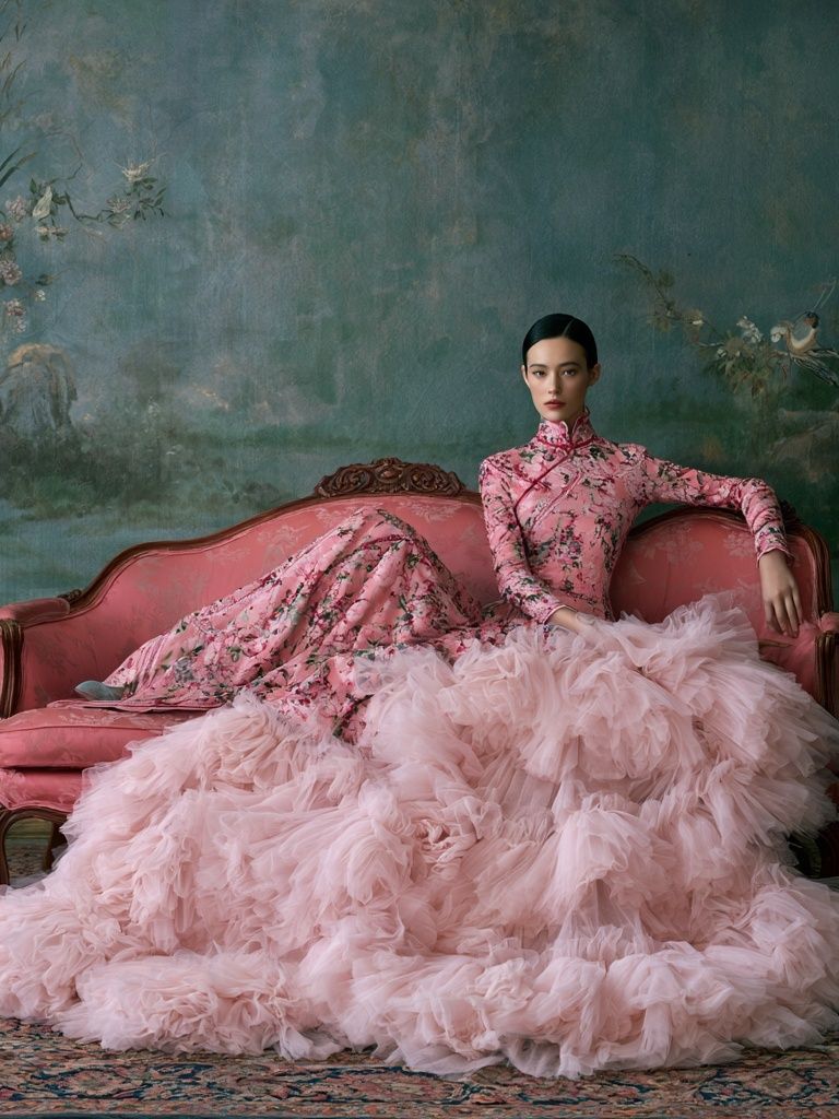 Pink Couture Portrait Print. poster — photography art