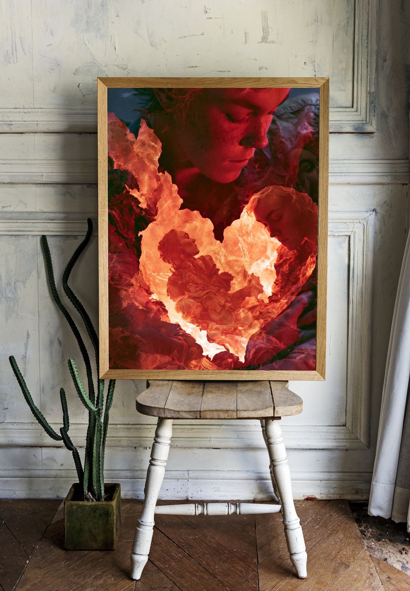 Dreaming Faces Surrealism Poster. — room view 1