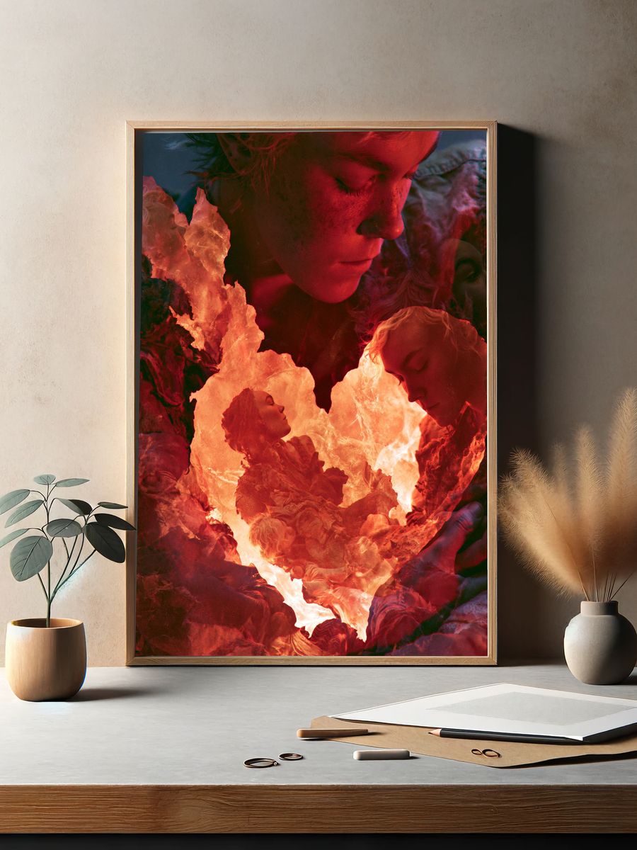 Dreaming Faces Surrealism Poster. — room view 2