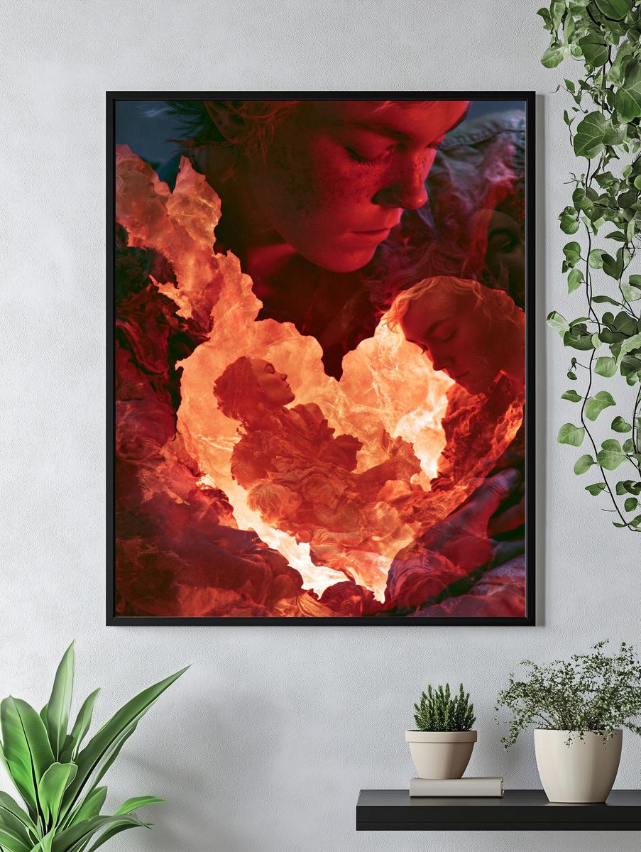 Dreaming Faces Surrealism Poster. — room view 4