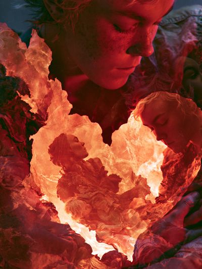 Dreaming Faces Surrealism Poster.