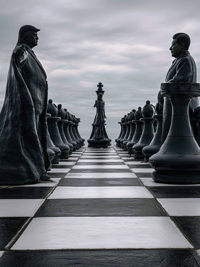 Surreal Giant Chessboard Print. poster — fine-art art