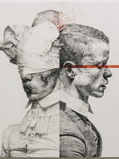 Dual Portrait Surrealism Print.