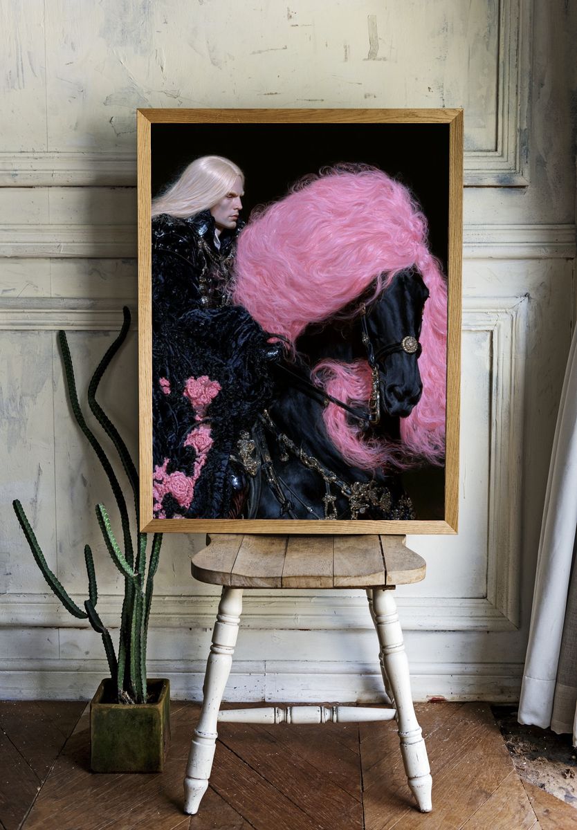 Fashion Horse Portrait Poster. — room view 1