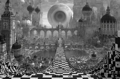 Surreal Cityscape — Fine-Art Print. poster