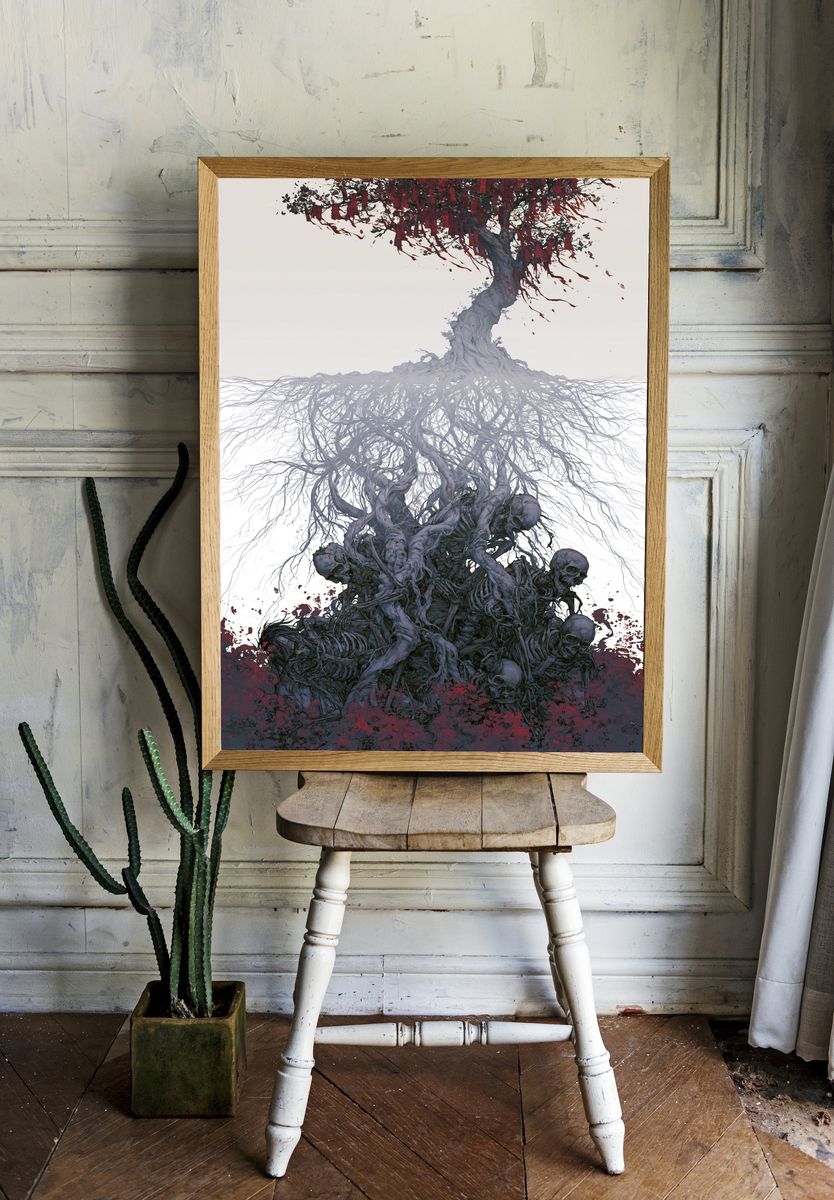 Twisted Tree of Souls Illustration Poster. — room view 1