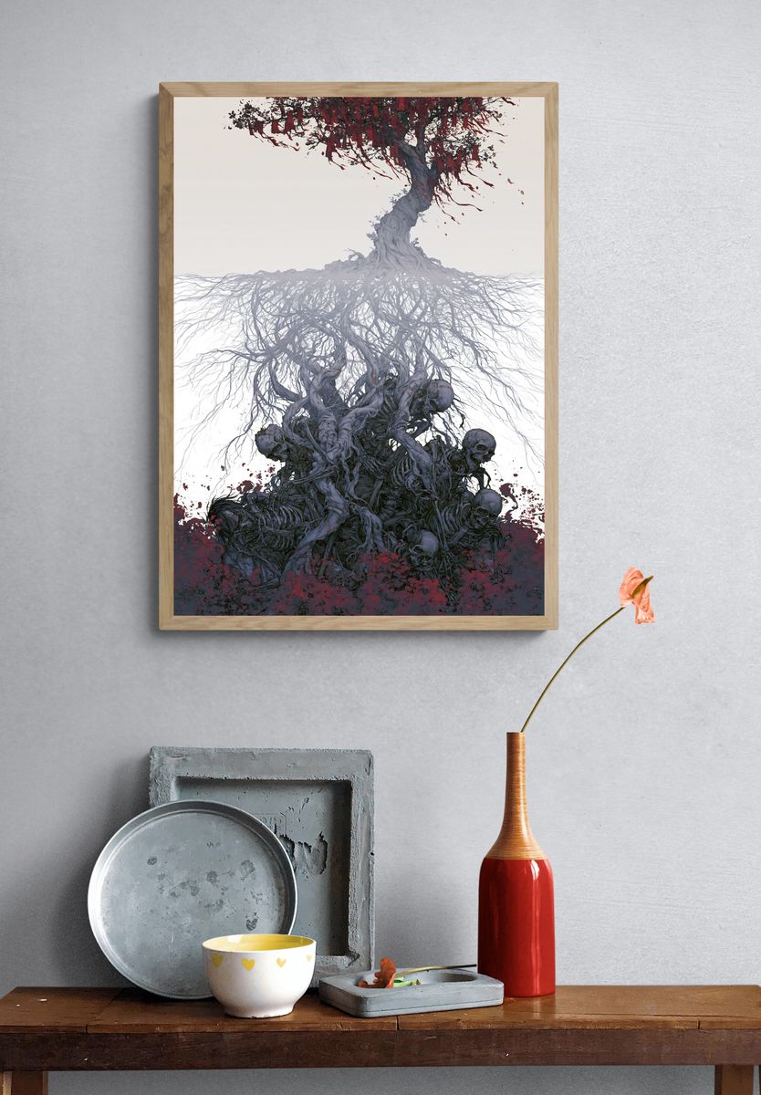 Twisted Tree of Souls Illustration Poster. — room view 3