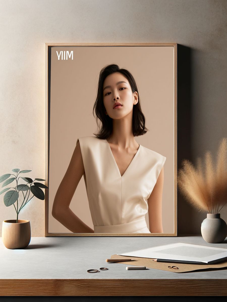 Minimalist Fashion Portrait Poster. — room view 2