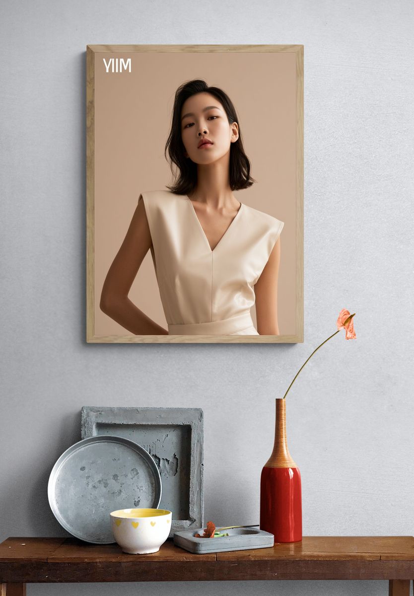 Minimalist Fashion Portrait Poster. — room view 3