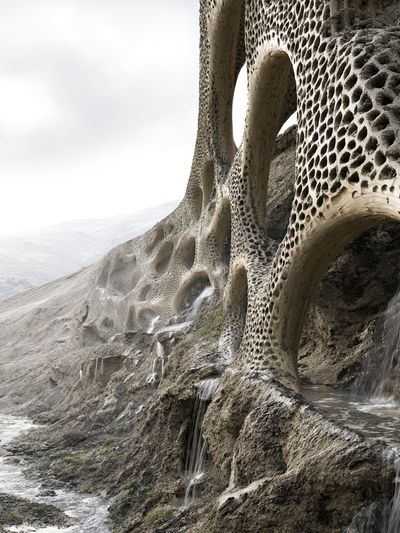 Surreal Stone Canyon Print.