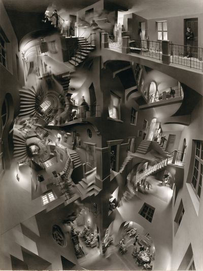 Impossible Staircase Surrealism Print.