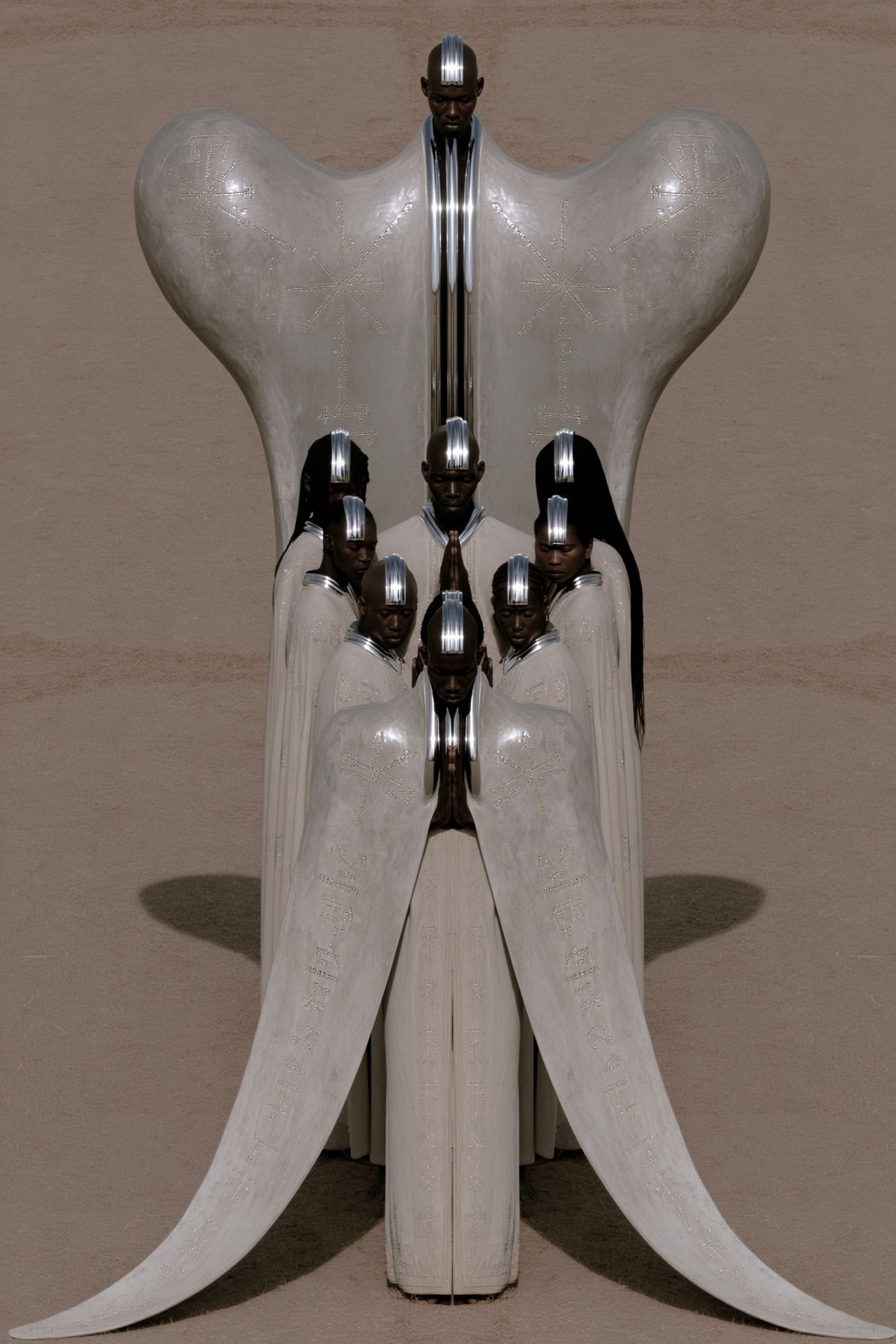Surreal Fashion Totem Print. poster — fashion art