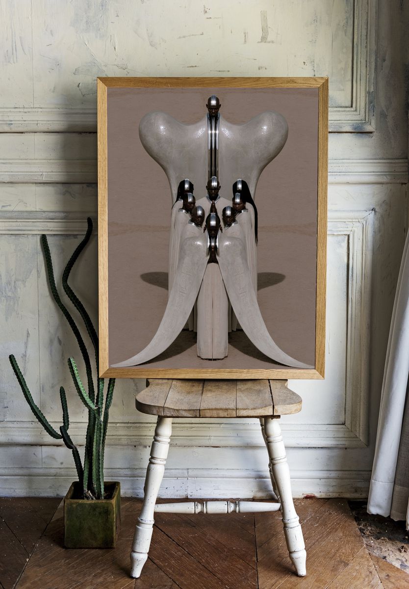 Surreal Fashion Totem Print. room preview