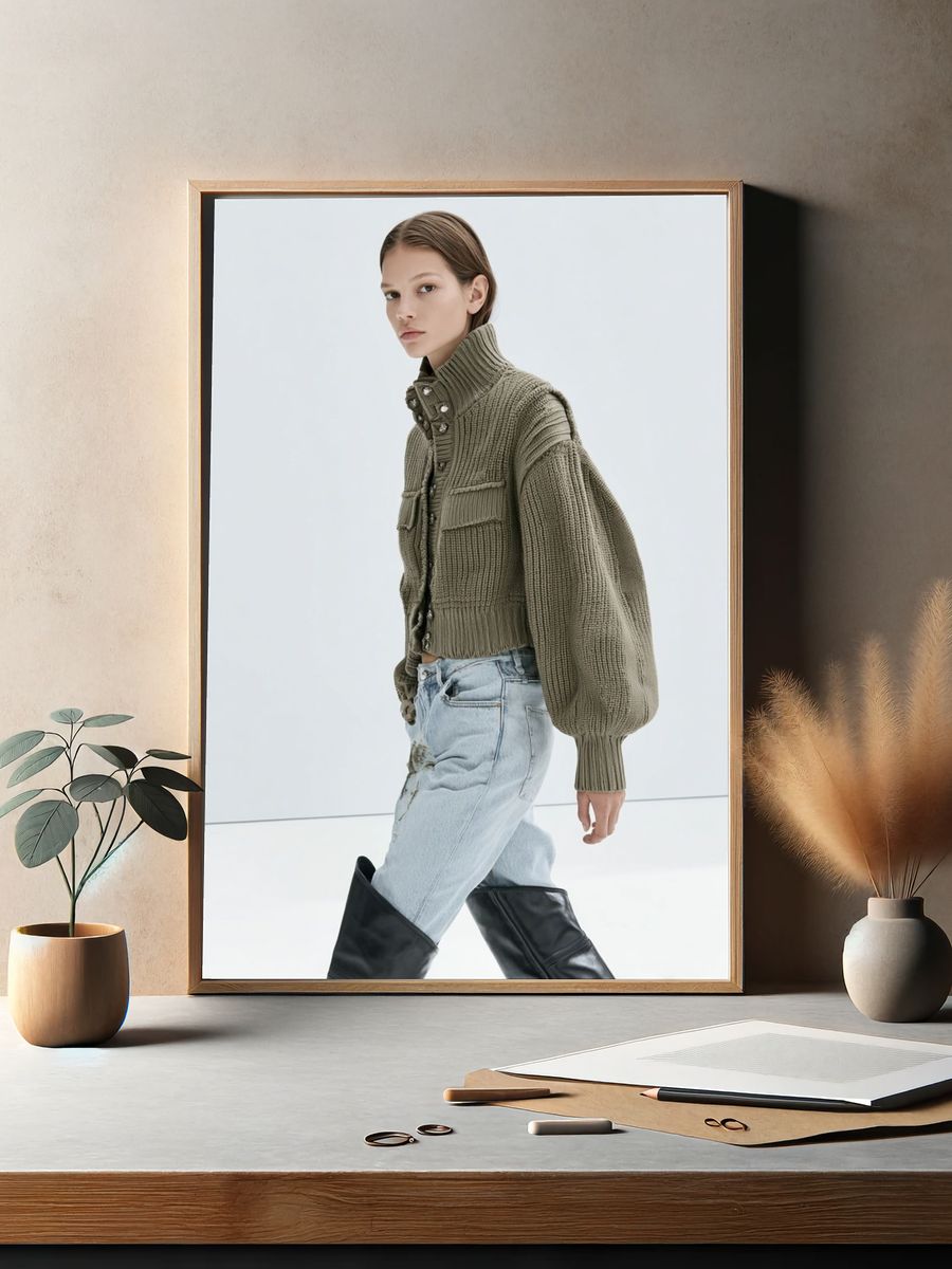 Fashion Model Studio Portrait Print. — room view 2