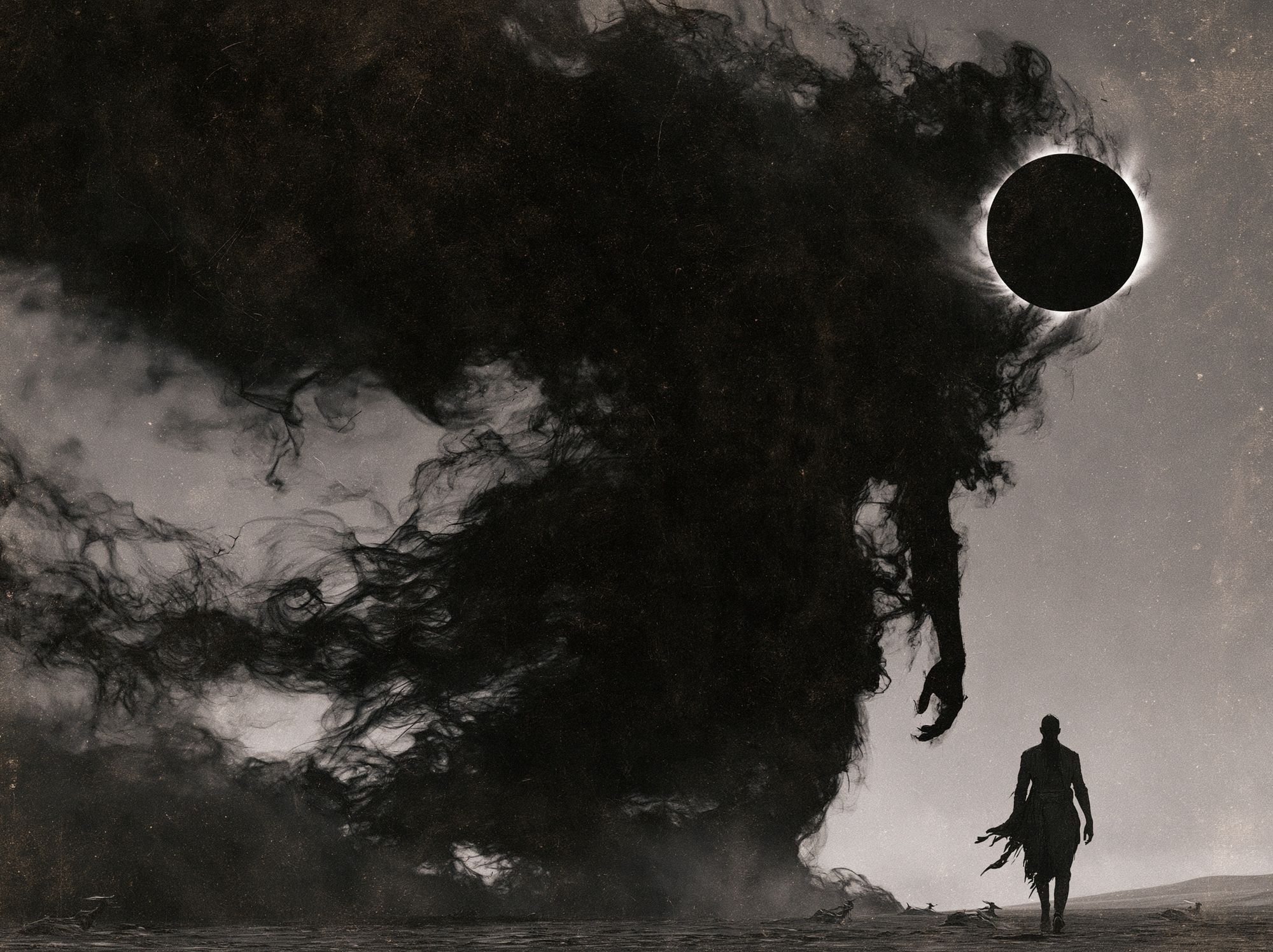 Eclipse Wanderer Surrealism Poster. poster detail