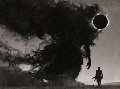 Eclipse Wanderer Surrealism Poster.