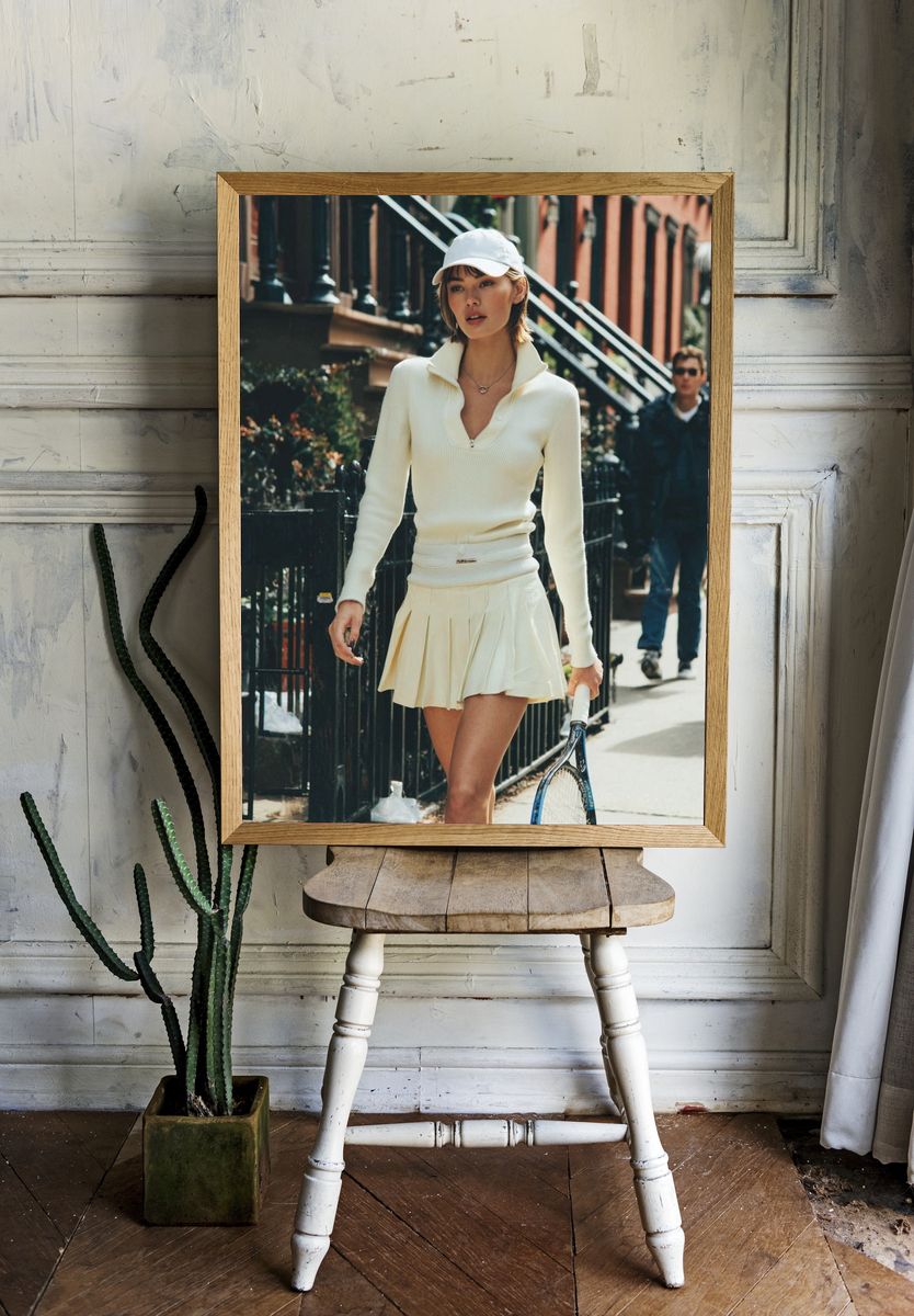 Street Style Tennis Portrait Print. — room view 1