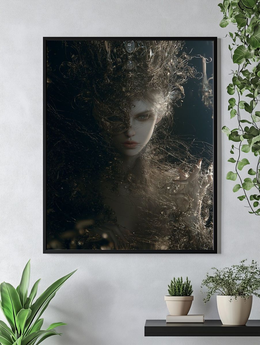 Dark Surreal Portrait Print. — room view 4