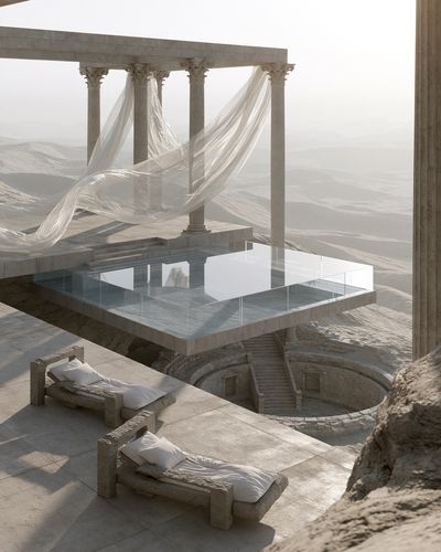 Desert Temple Ruins Print.