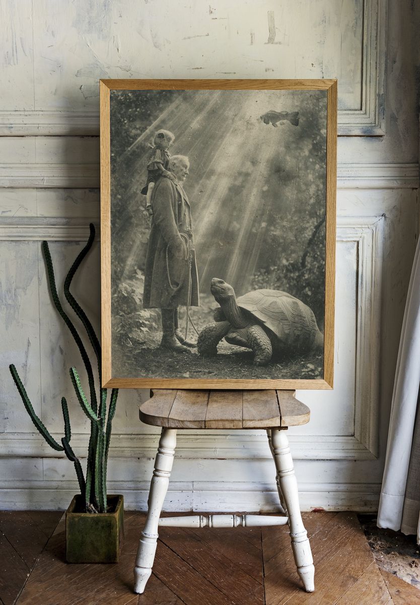 Surreal Forest Encounter Print. — room view 1