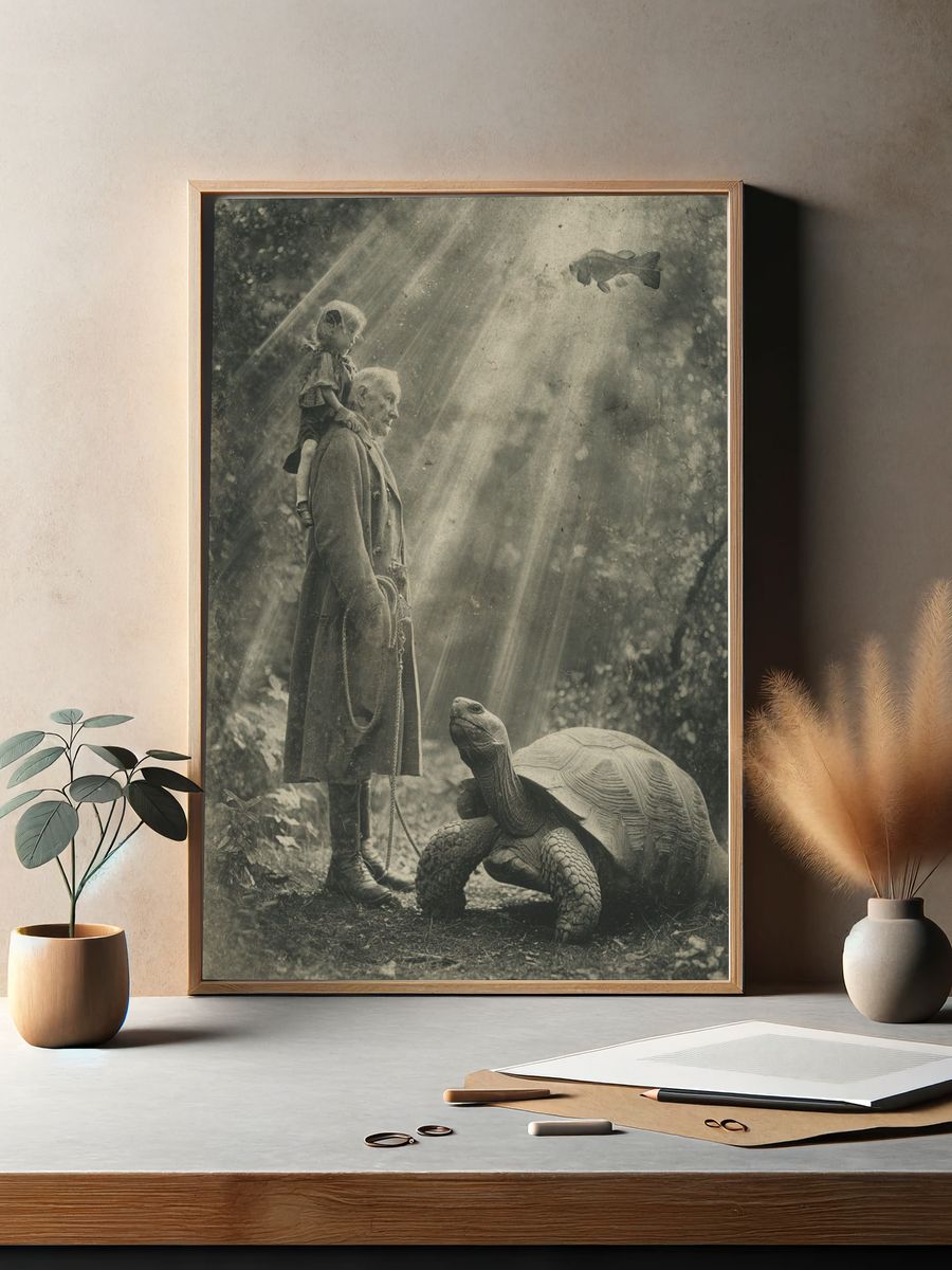 Surreal Forest Encounter Print. — room view 2