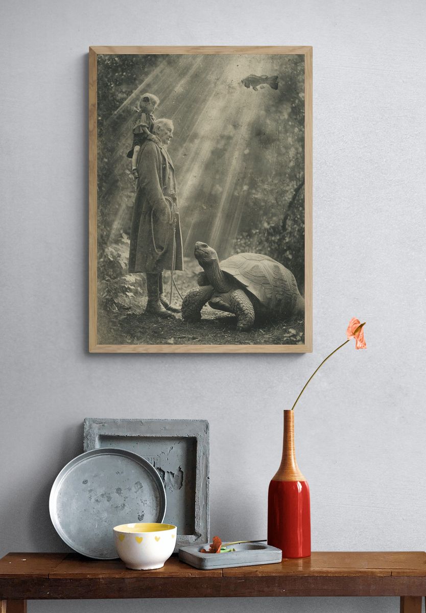 Surreal Forest Encounter Print. — room view 3